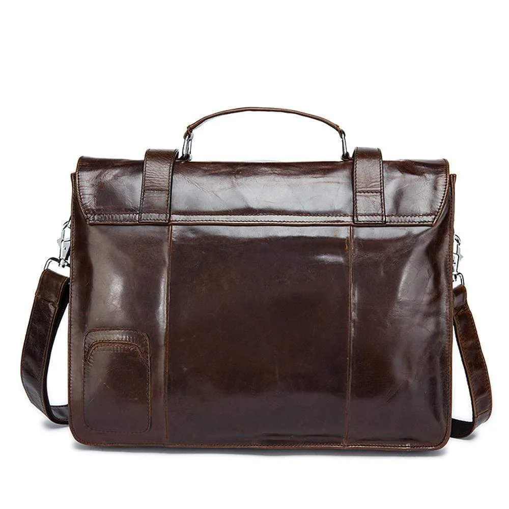 Rossie Viren Vintage Calfskin Leather Laptop/briefcase