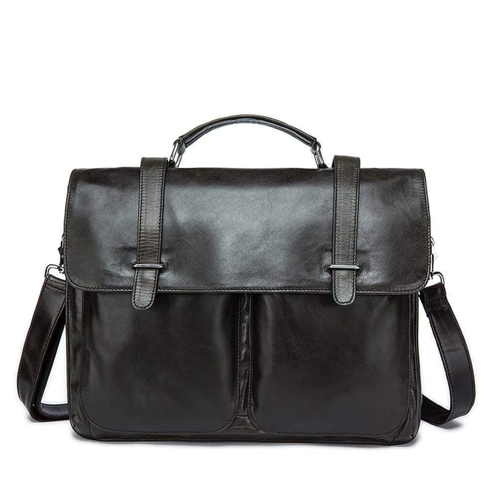 Rossie Viren Vintage Calfskin Leather Laptop/briefcase