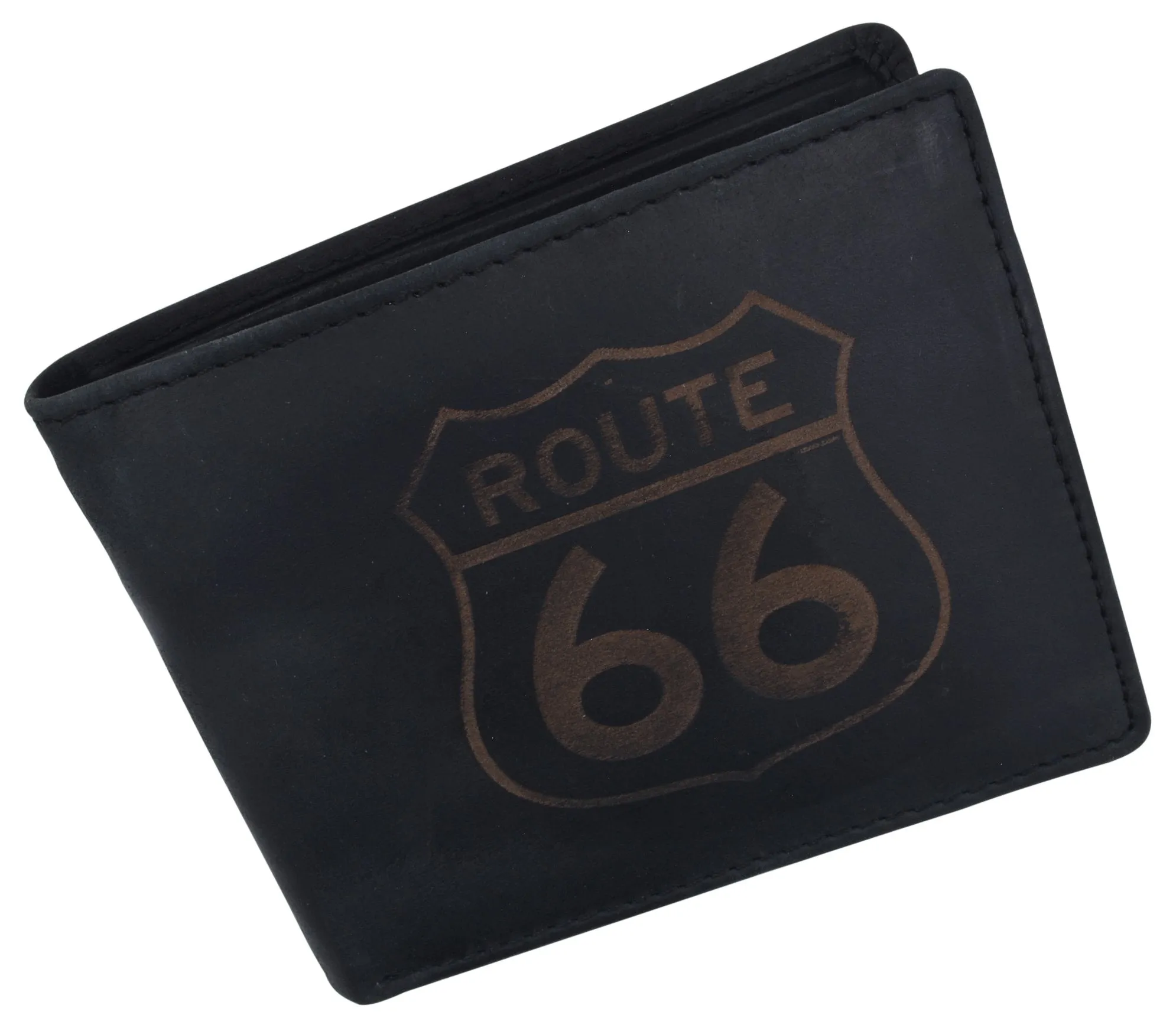 Route 66 Mens RFID Bifold Credit Card ID Genuine Leather Wallet /53HTC Route66