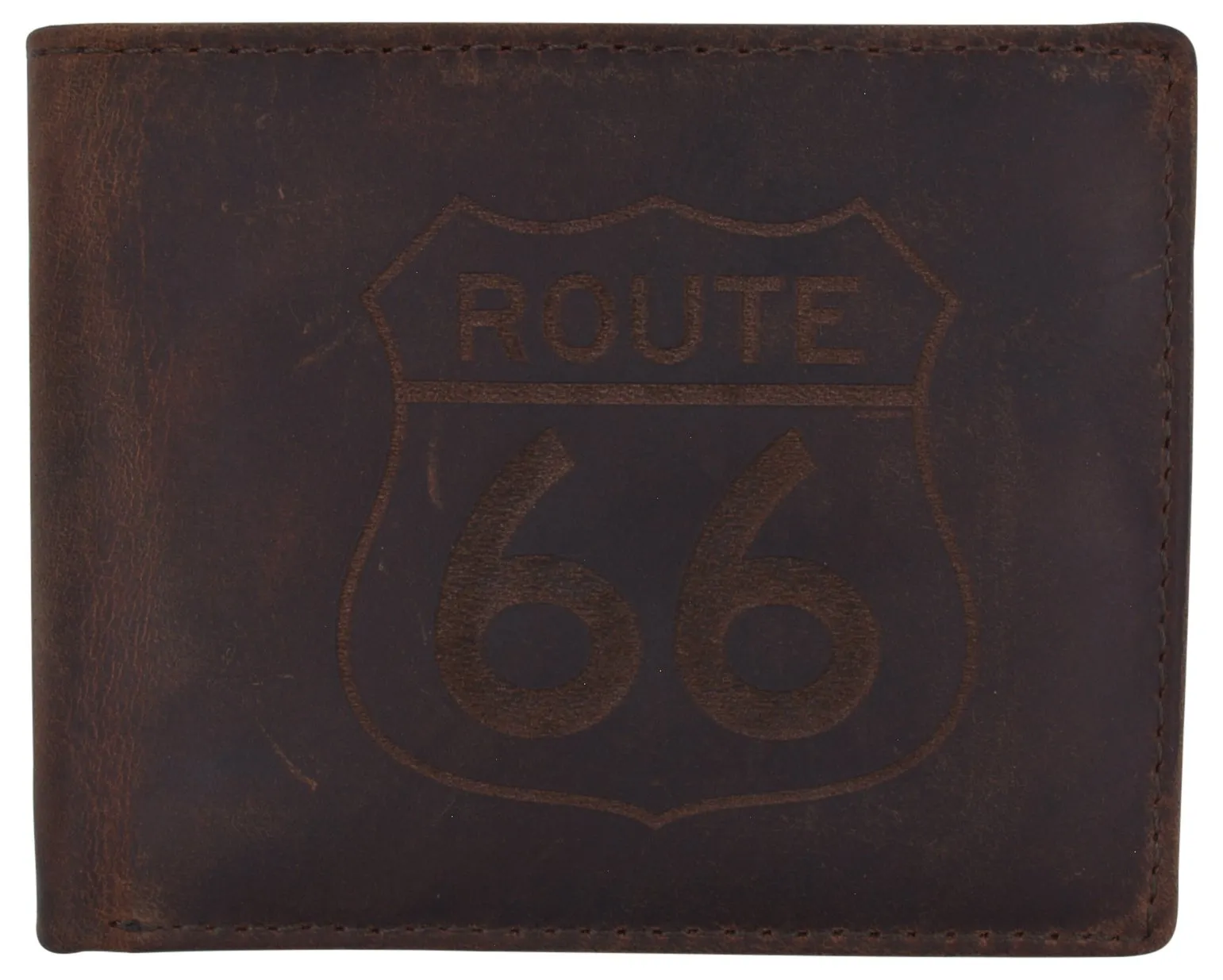 Route 66 Mens RFID Bifold Credit Card ID Genuine Leather Wallet /53HTC Route66