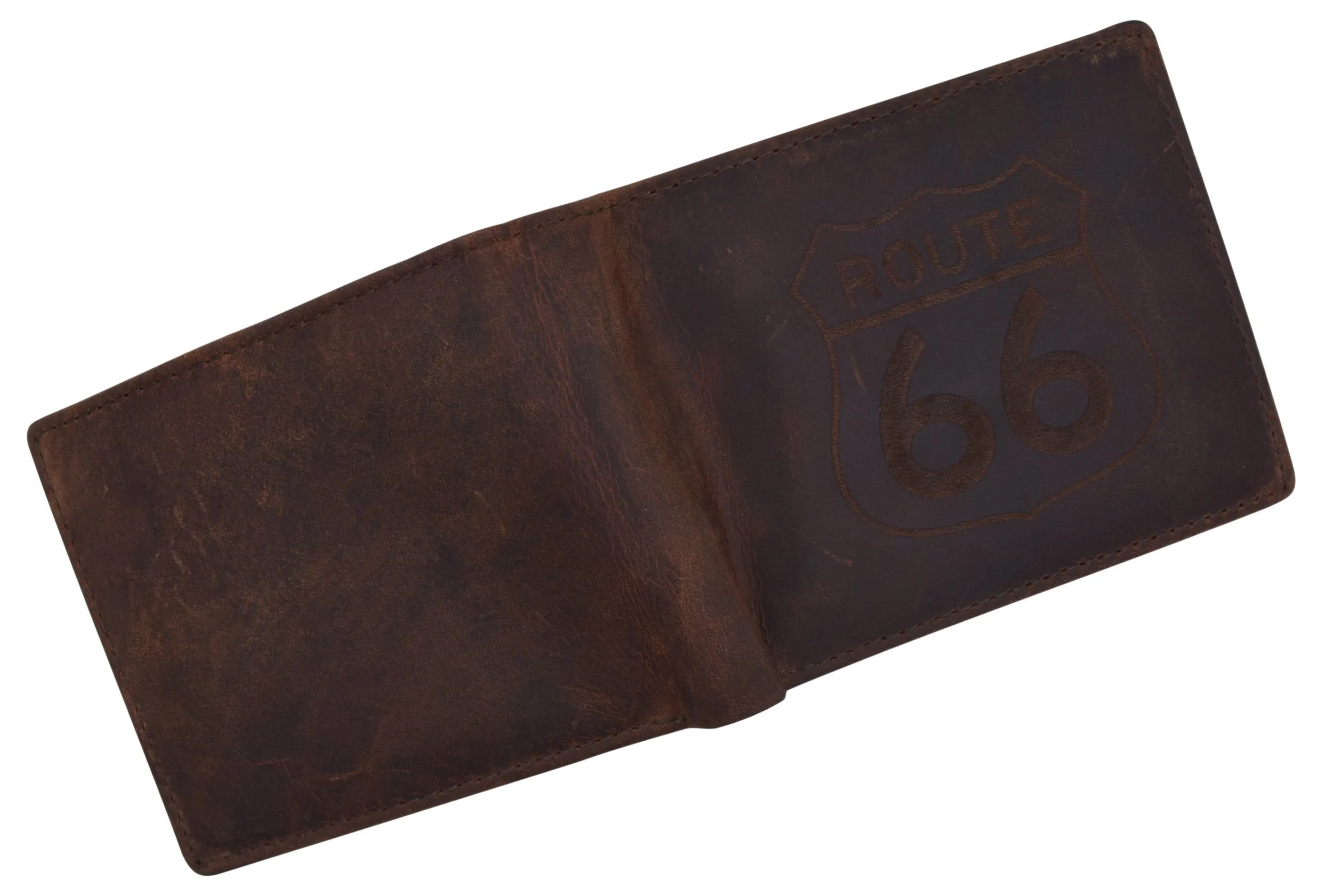 Route 66 Mens RFID Bifold Credit Card ID Genuine Leather Wallet /53HTC Route66