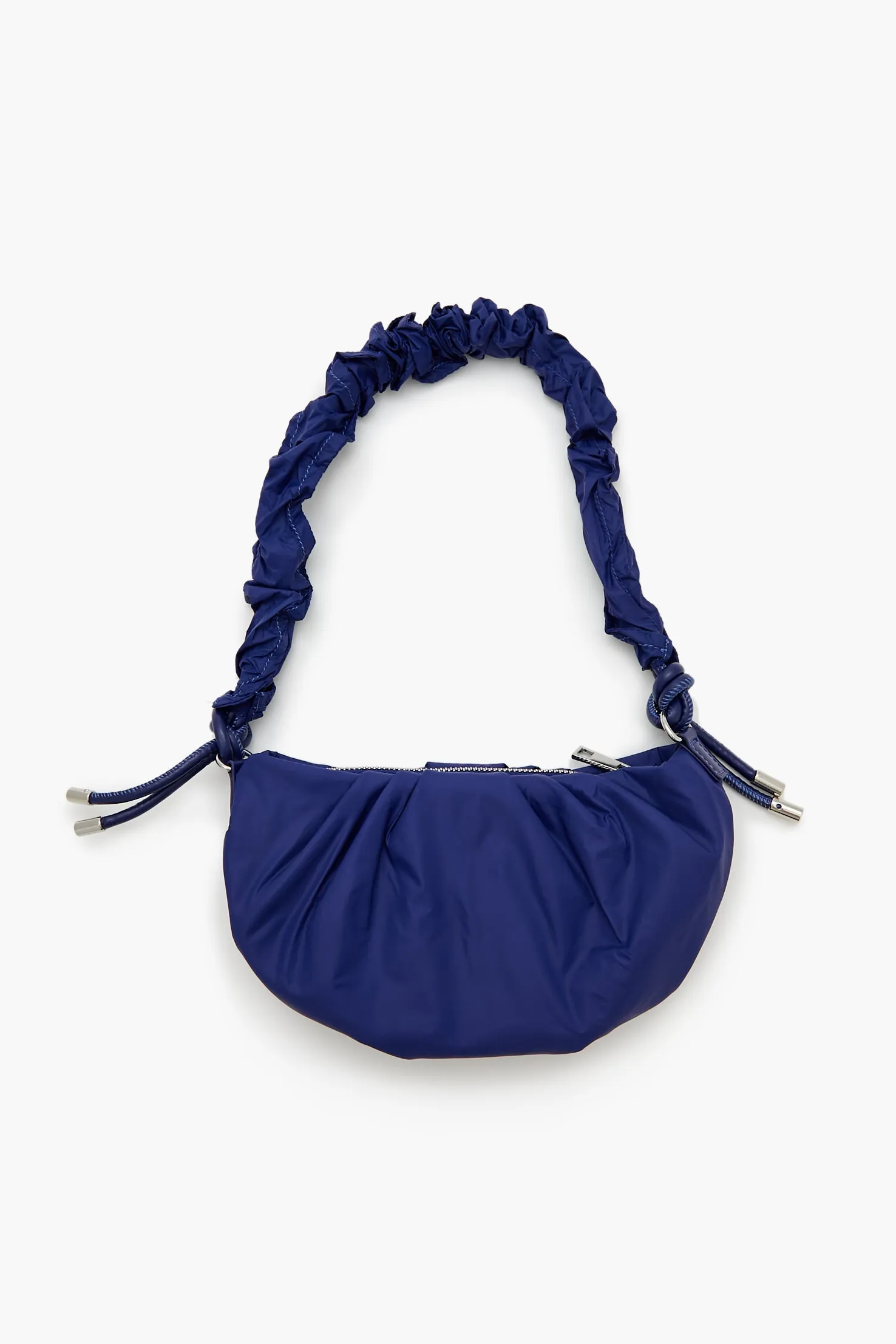 Ruched Crescent Shoulder Bag