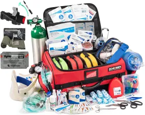 Scherber Ultimate First Responder Trauma kit O2 W/Bleeding Control - Fully Stocked