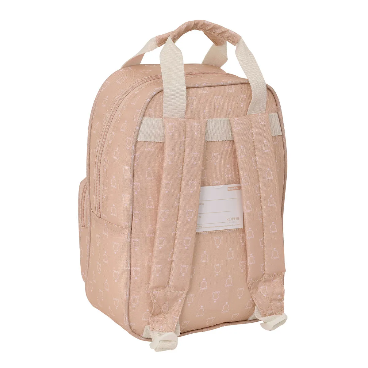 School Bag Sophie la Girafe Beige 20 x 28 x 8 cm