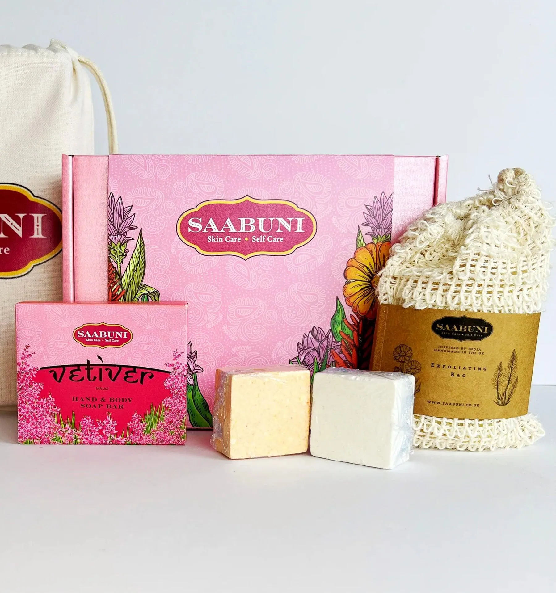 Self Care Hamper - Soap Bar, 2 Shower Steamers and Exfoliating Bag