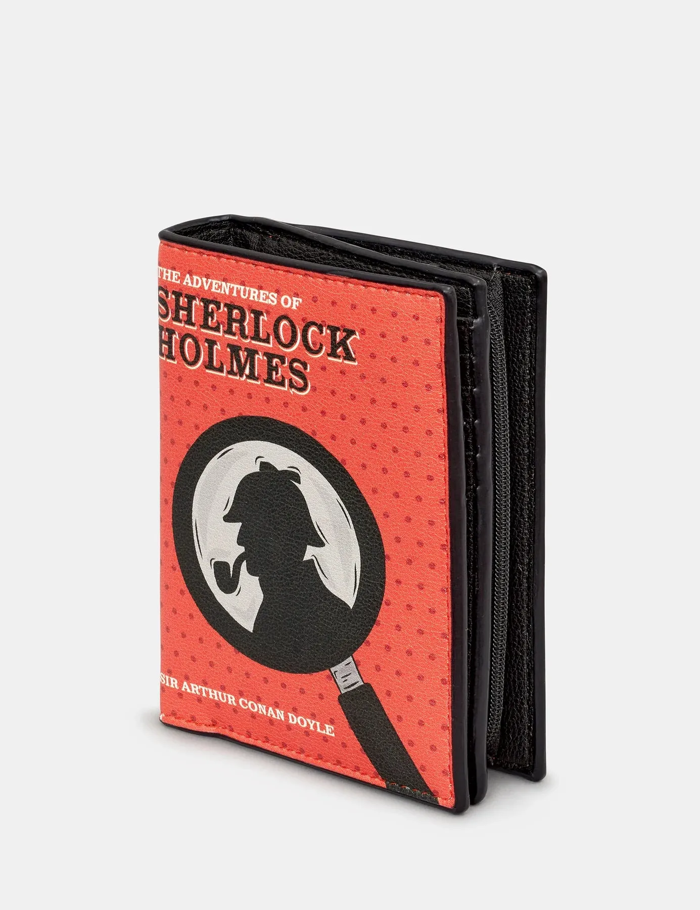 Sherlock Holmes Vegan Zip Around Book Purse