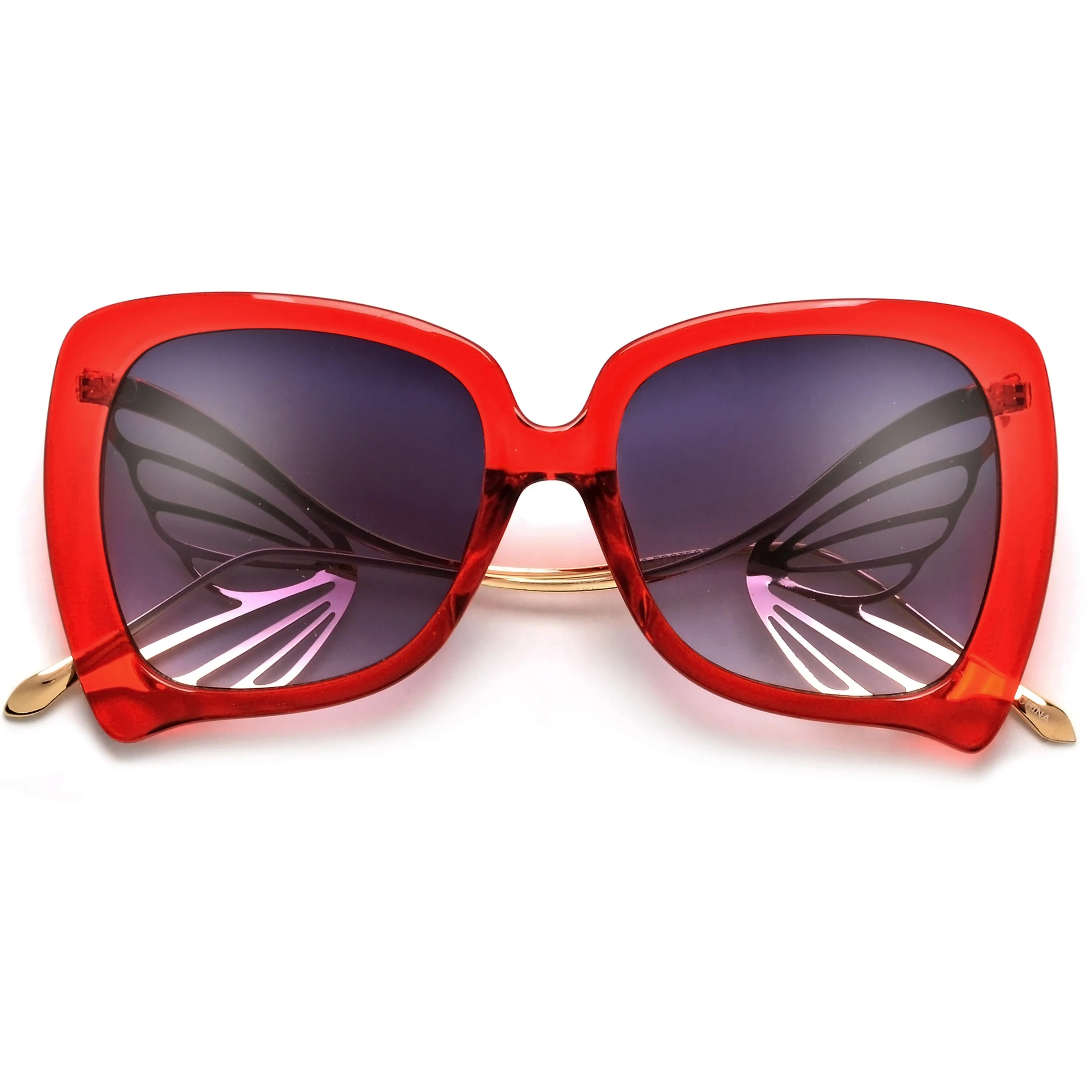 Show Stopping Oversize Butterfly Sculpted Sunnies