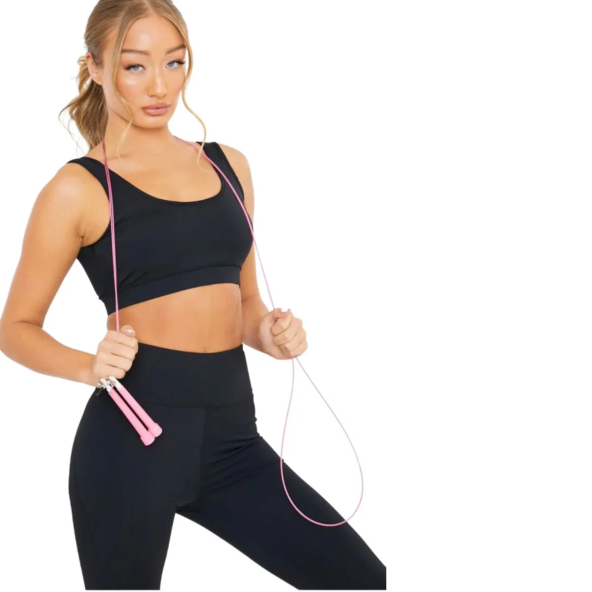 Skipping Rope & Bag Set - Black