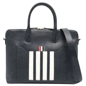 Slim Briefcase With 4 Bar Stripes