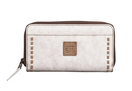 STS Ranchwear Women's Cremello Chelsea Leather Wallet Clutch STS61587