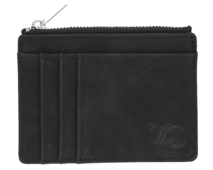 Suavecita Zipper Card Holder Wallet - Black