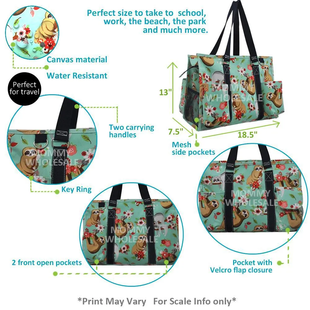 Sunflower NGIL Zippered Caddy Large Organizer Tote Bag