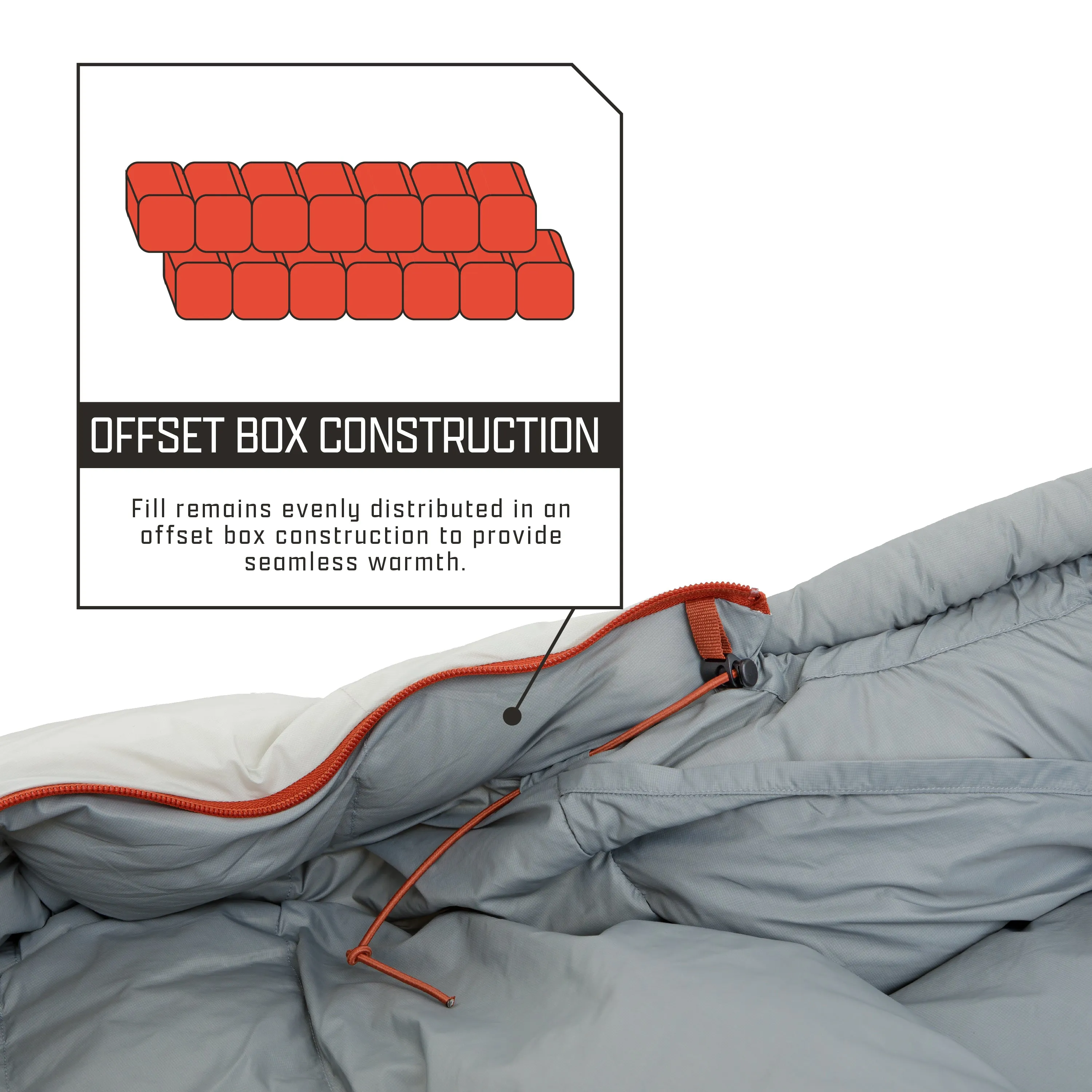 Synthetic Down Sleeping Bag 30°F Hybrid Shape (XL Size)