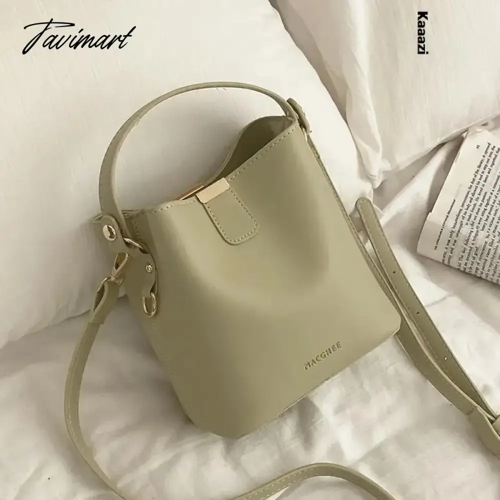 Tavimart New Trend Versatile Women's Handbag Solid Color Casual Shoulder Bag Luxury Pu Leather Classic Designer Crossbody Bag Simple