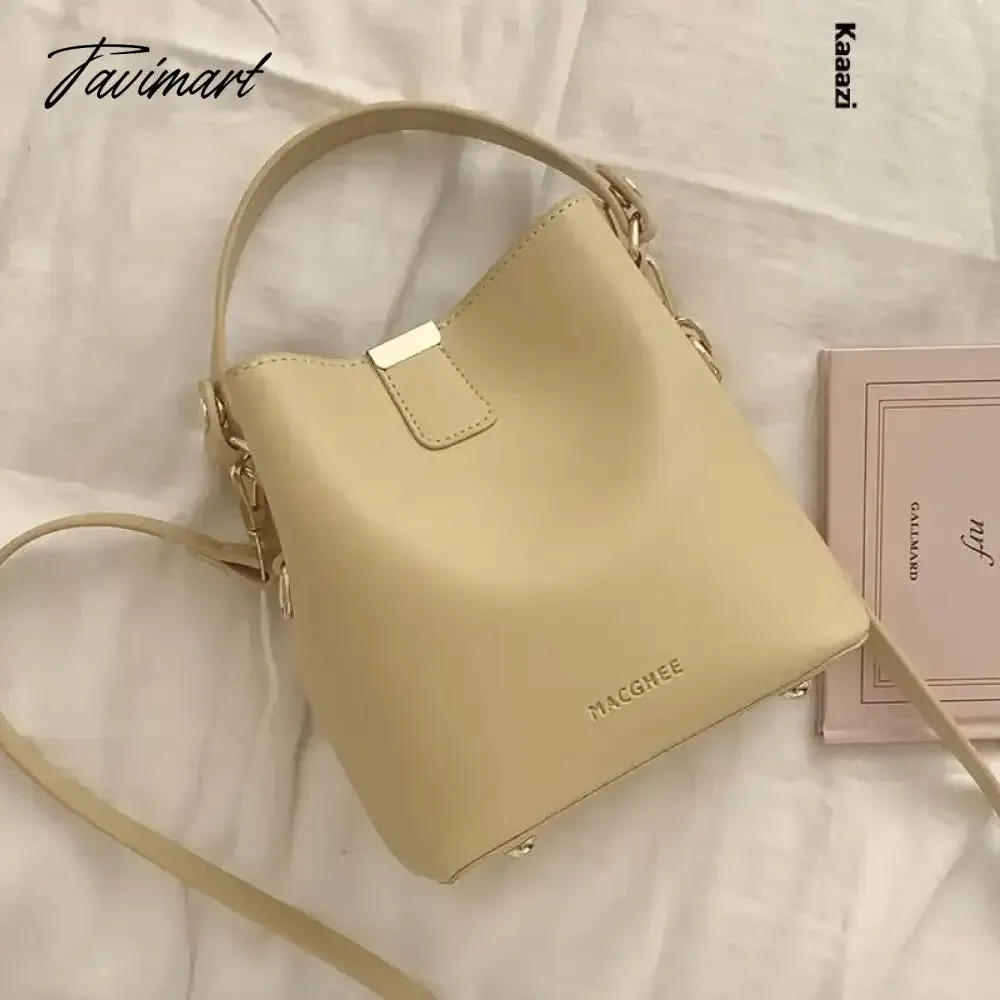 Tavimart New Trend Versatile Women's Handbag Solid Color Casual Shoulder Bag Luxury Pu Leather Classic Designer Crossbody Bag Simple