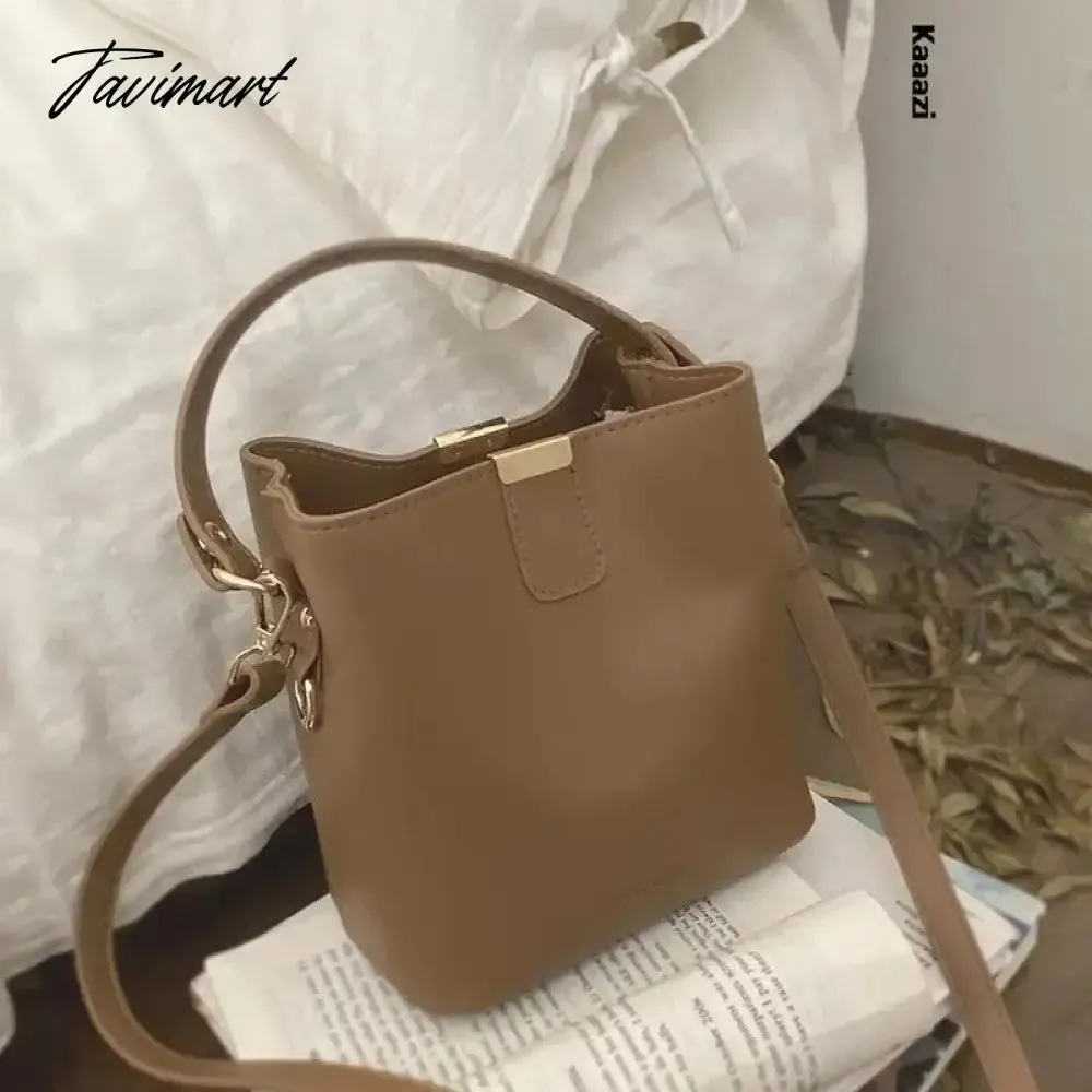 Tavimart New Trend Versatile Women's Handbag Solid Color Casual Shoulder Bag Luxury Pu Leather Classic Designer Crossbody Bag Simple