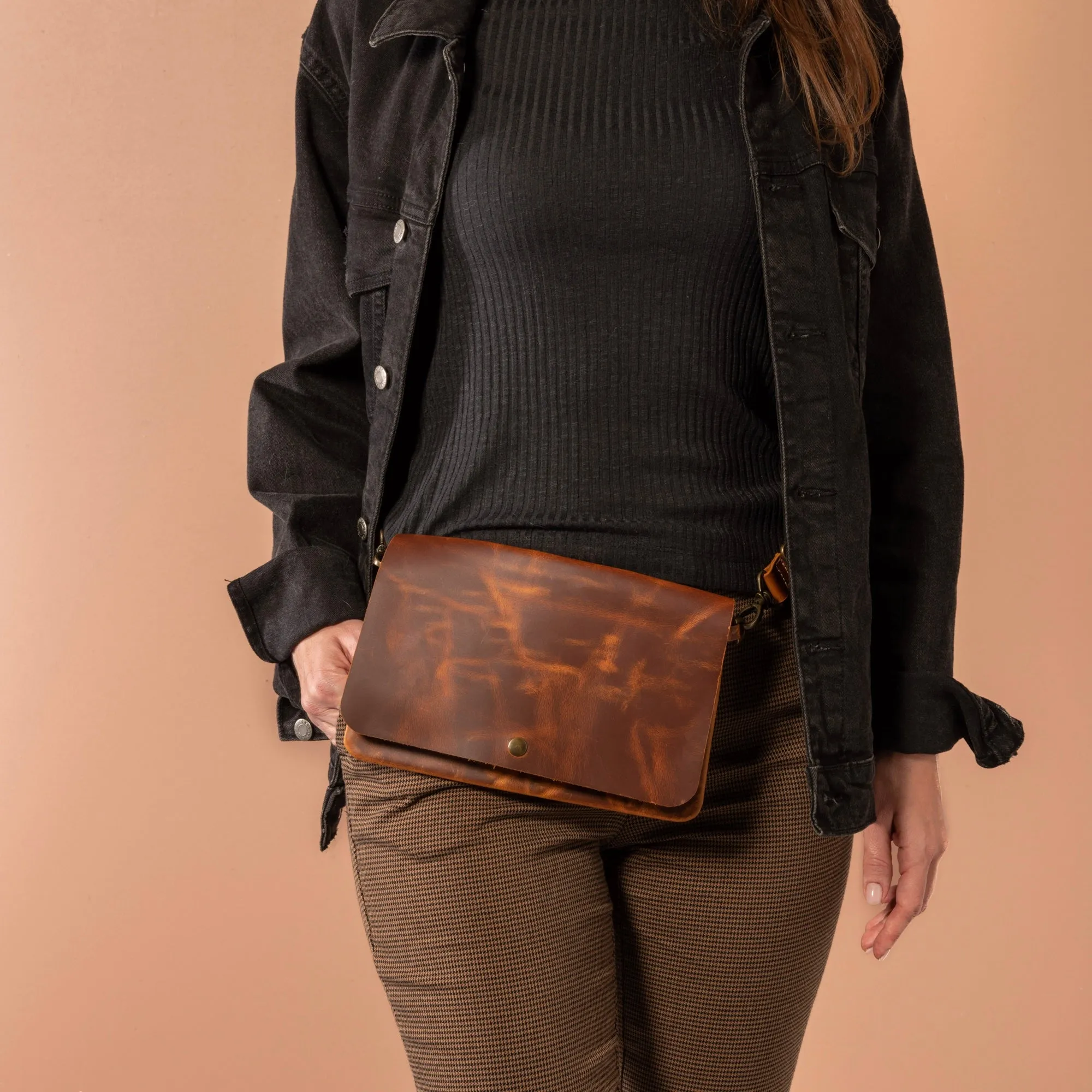 Teslin Leather Convertible Purse