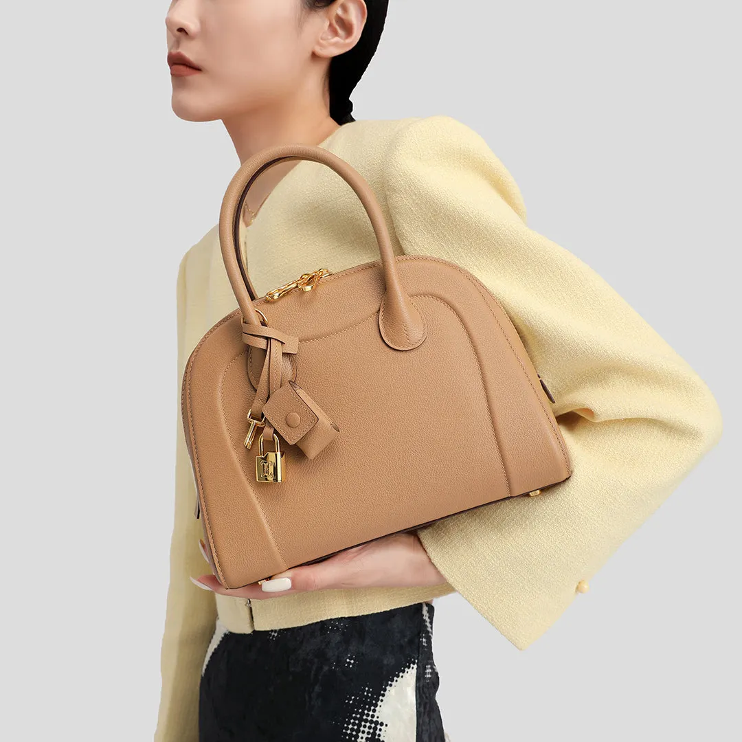 TIANQINGJI Handmade EVE Leather Dome Shell Tote Bags