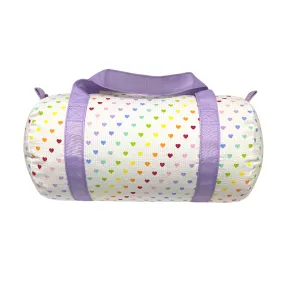 Tiny Hearts Seersucker Medium Duffel Bag