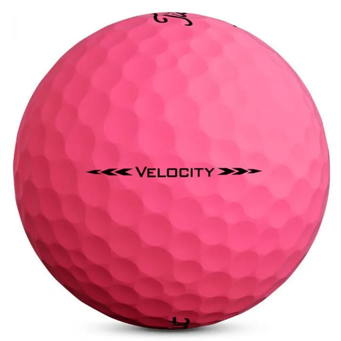 Titleist Velocity Matte Pink Golf Balls - 12 Pack