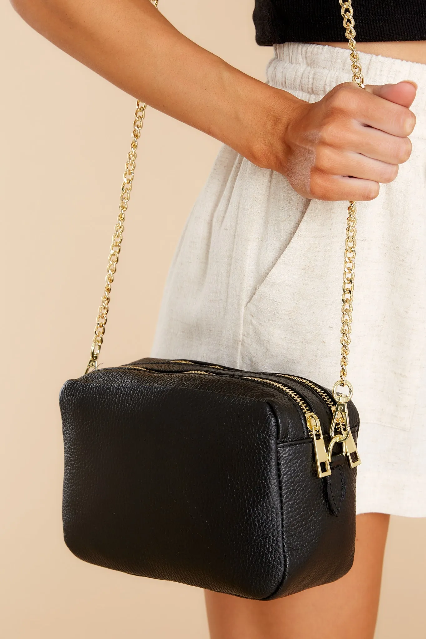 Too Chic Black Leather Bag