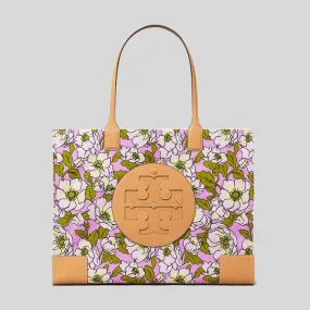 TORY BURCH Small Ella Floral Printed Tote Bag Aster Pink Flower 151612