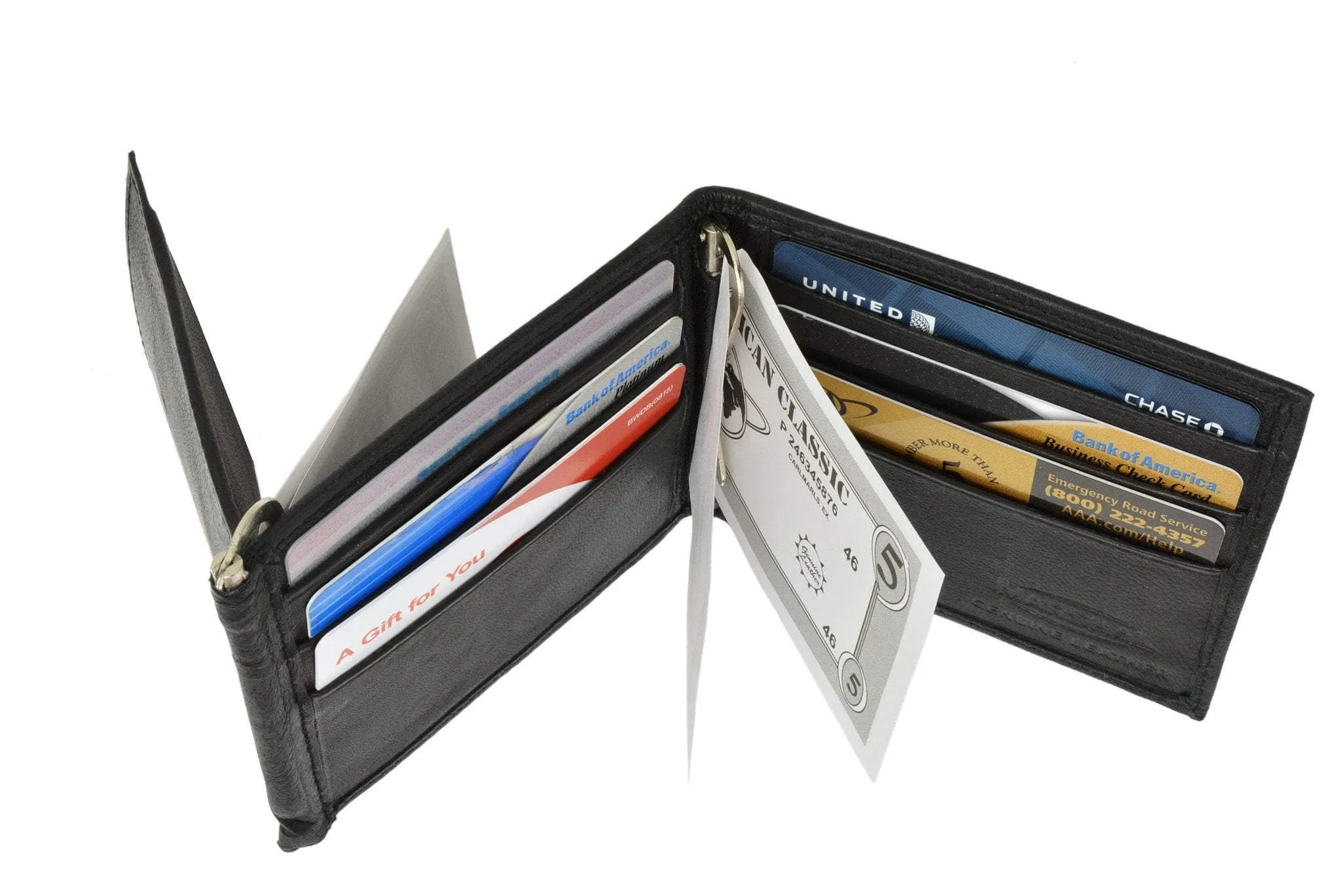 Twin Money Clip with Business Card and Credit Card Holder 504 CF (C)