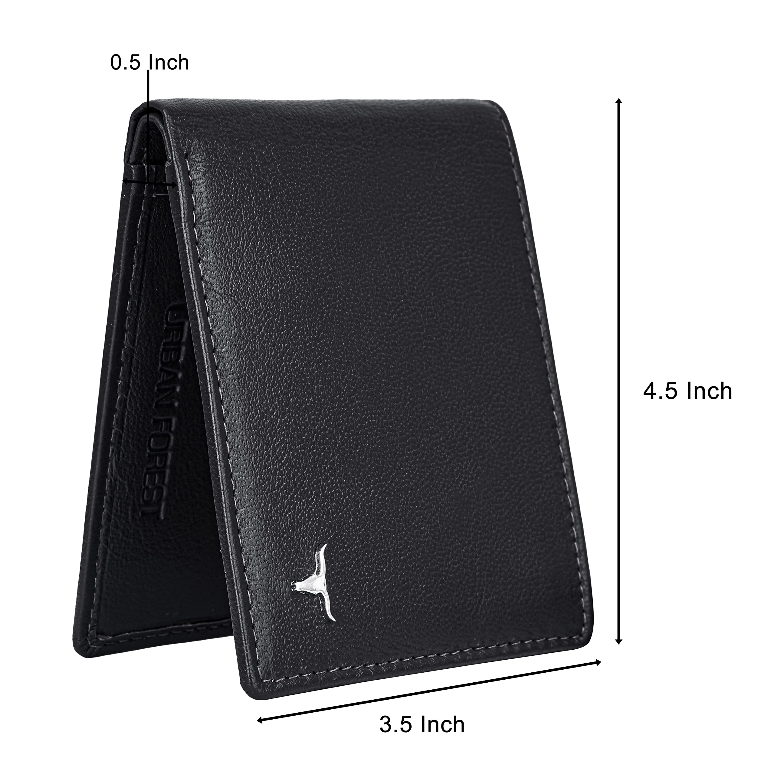 URBAN FOREST George Black Leather Wallet for Men