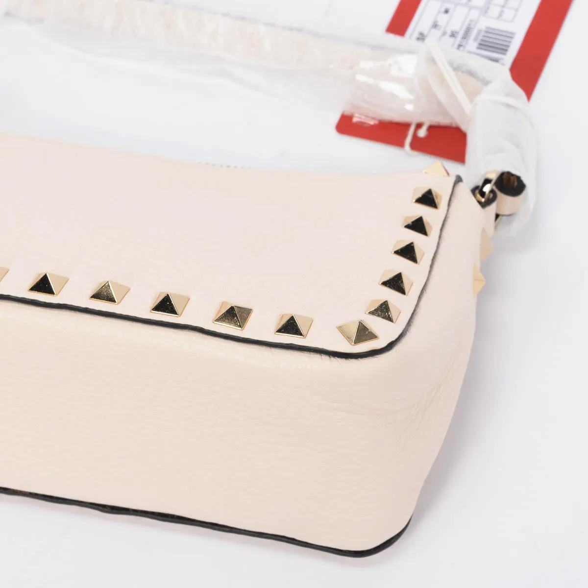 Valentino Light Ivory Grainy Calfskin Small Cross Body Bag