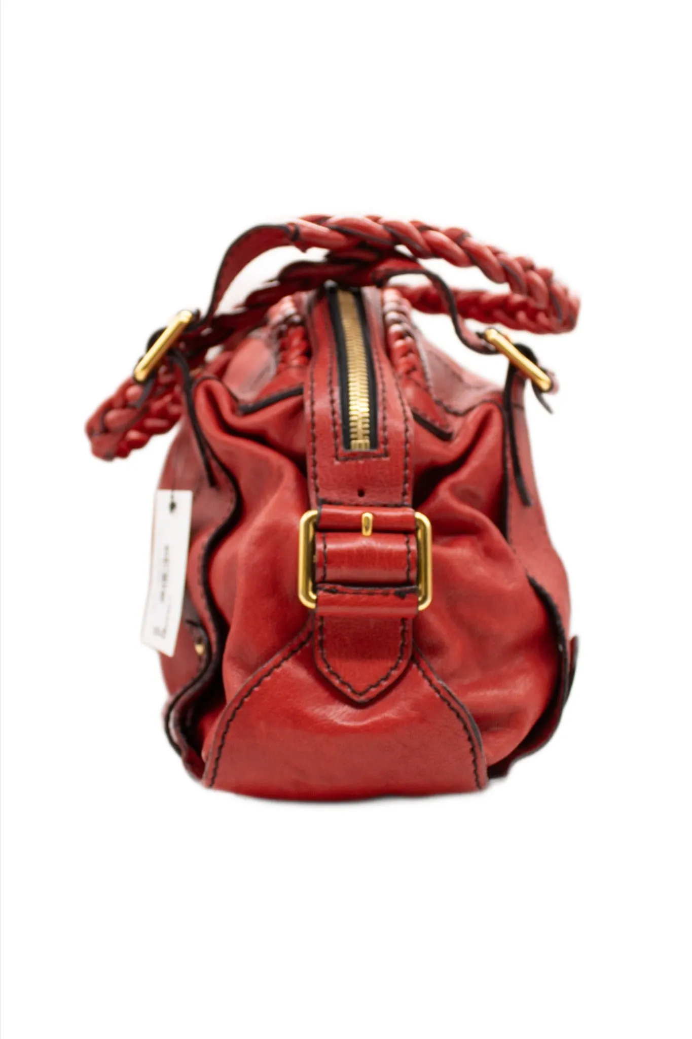 Valentino, Red Leather Hobo Bag Y2K