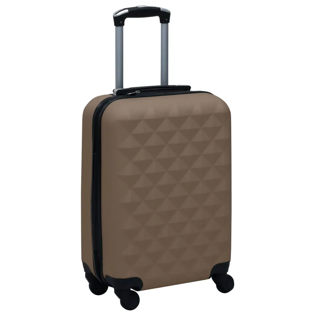 vidaXL Hardcase Trolley Brown ABS