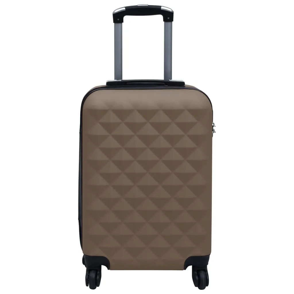 vidaXL Hardcase Trolley Brown ABS