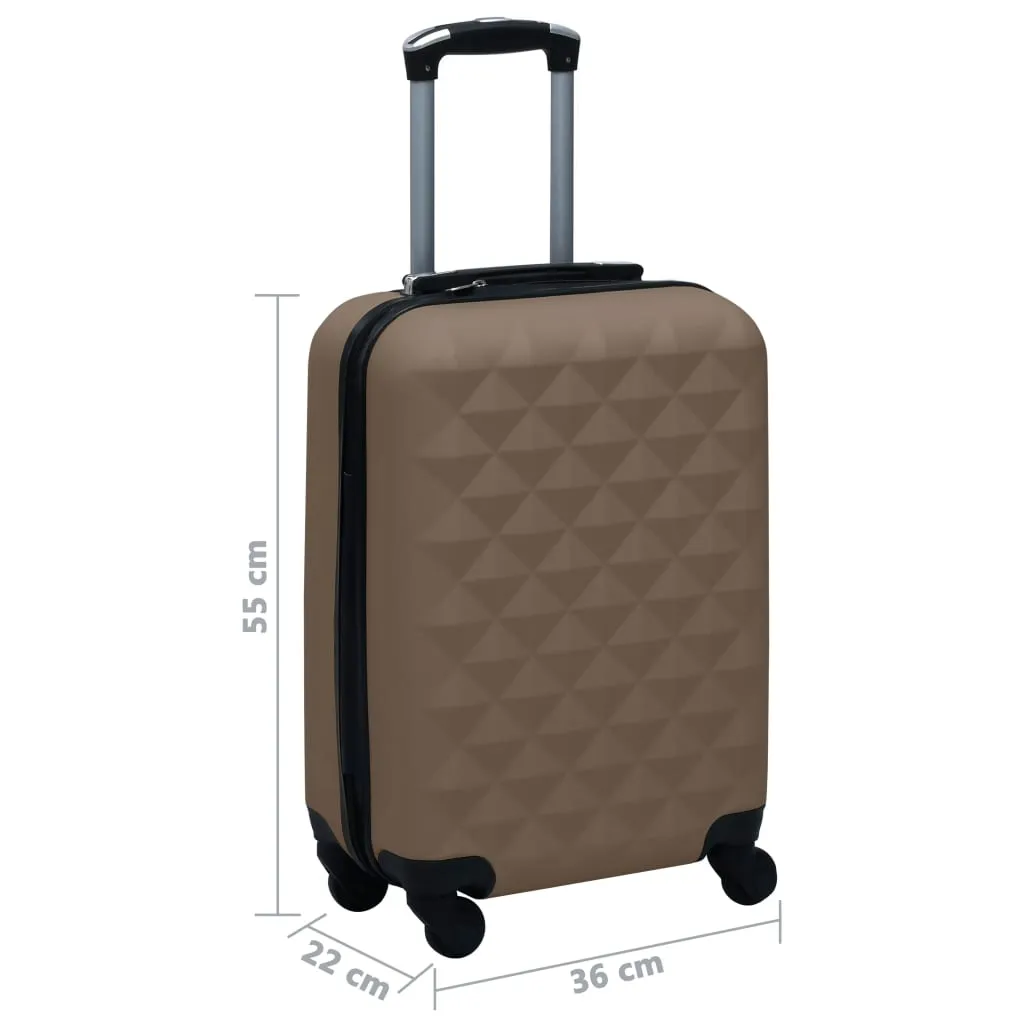 vidaXL Hardcase Trolley Brown ABS