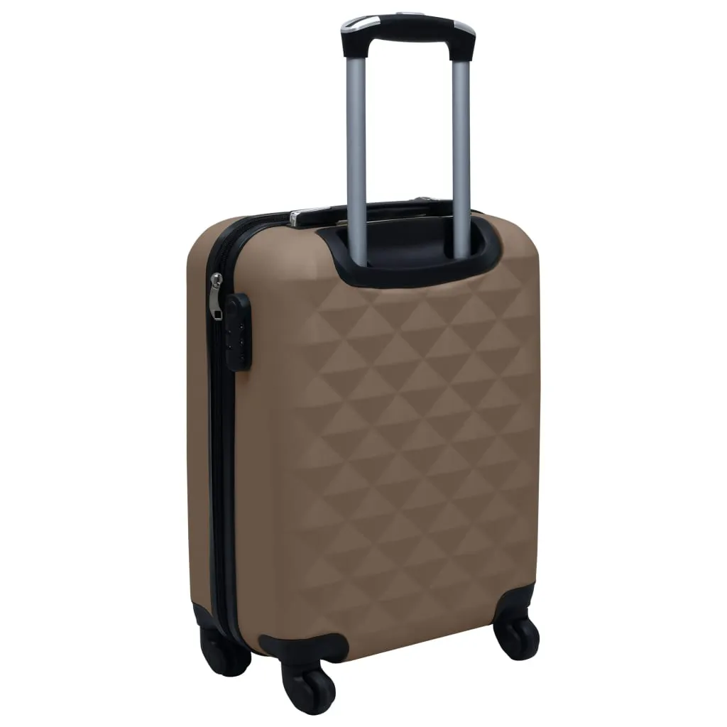 vidaXL Hardcase Trolley Brown ABS