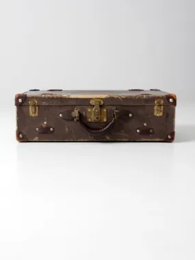 vintage brown hardboard suitcase