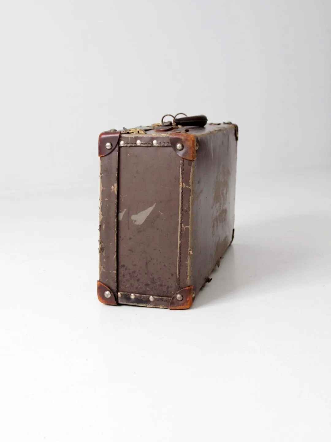 vintage brown hardboard suitcase