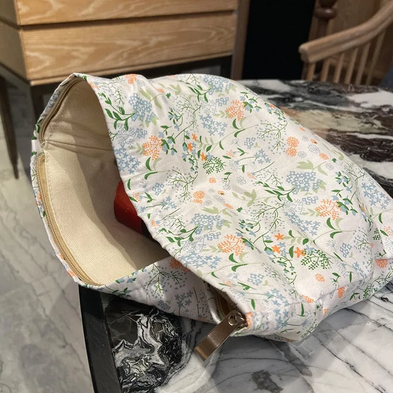 Vintage Floral Cotton Makeup Storage Bag from Mainland China