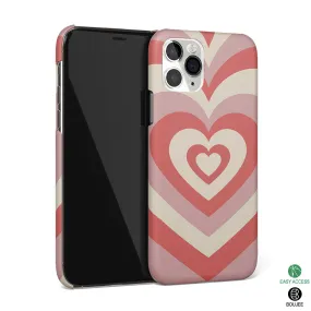 Y2K Coral Pink Hearts Phone Cover | Matte Case