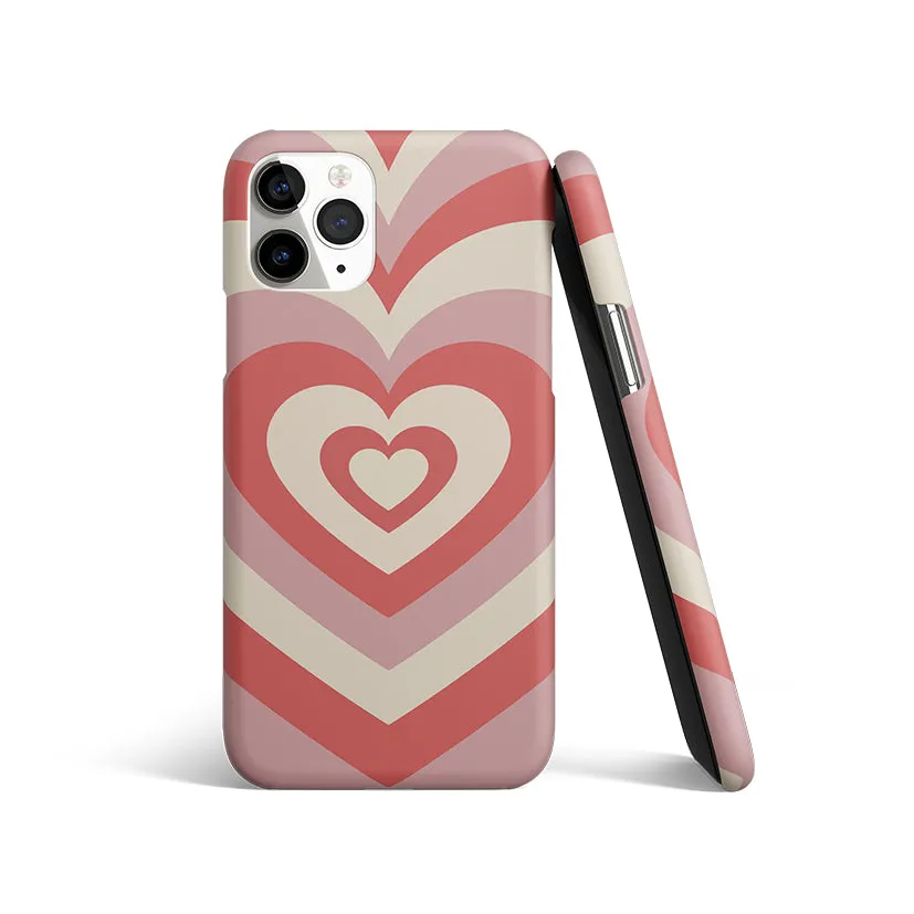 Y2K Coral Pink Hearts Phone Cover | Matte Case