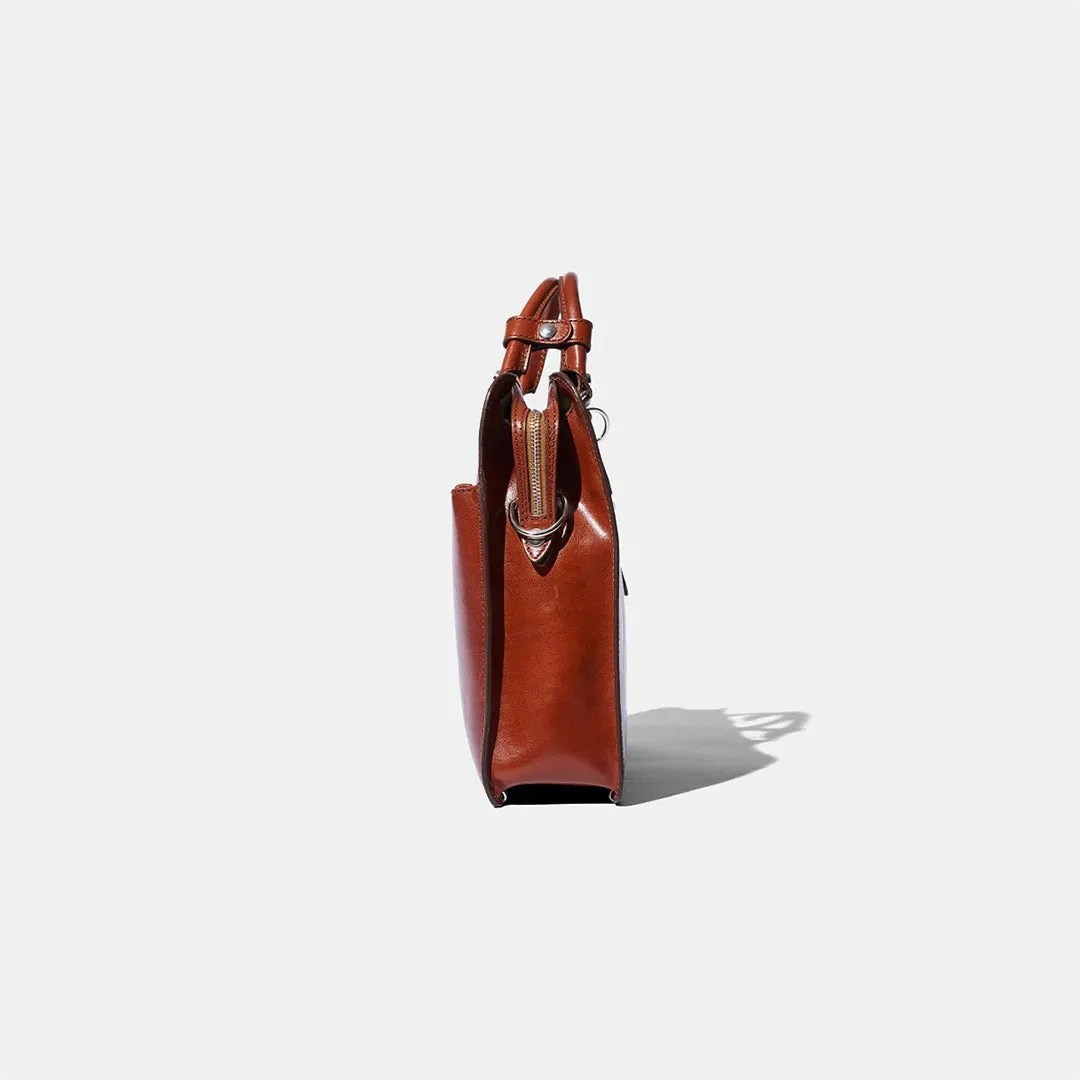 Zip Briefcase - Cognac Leather by Baron